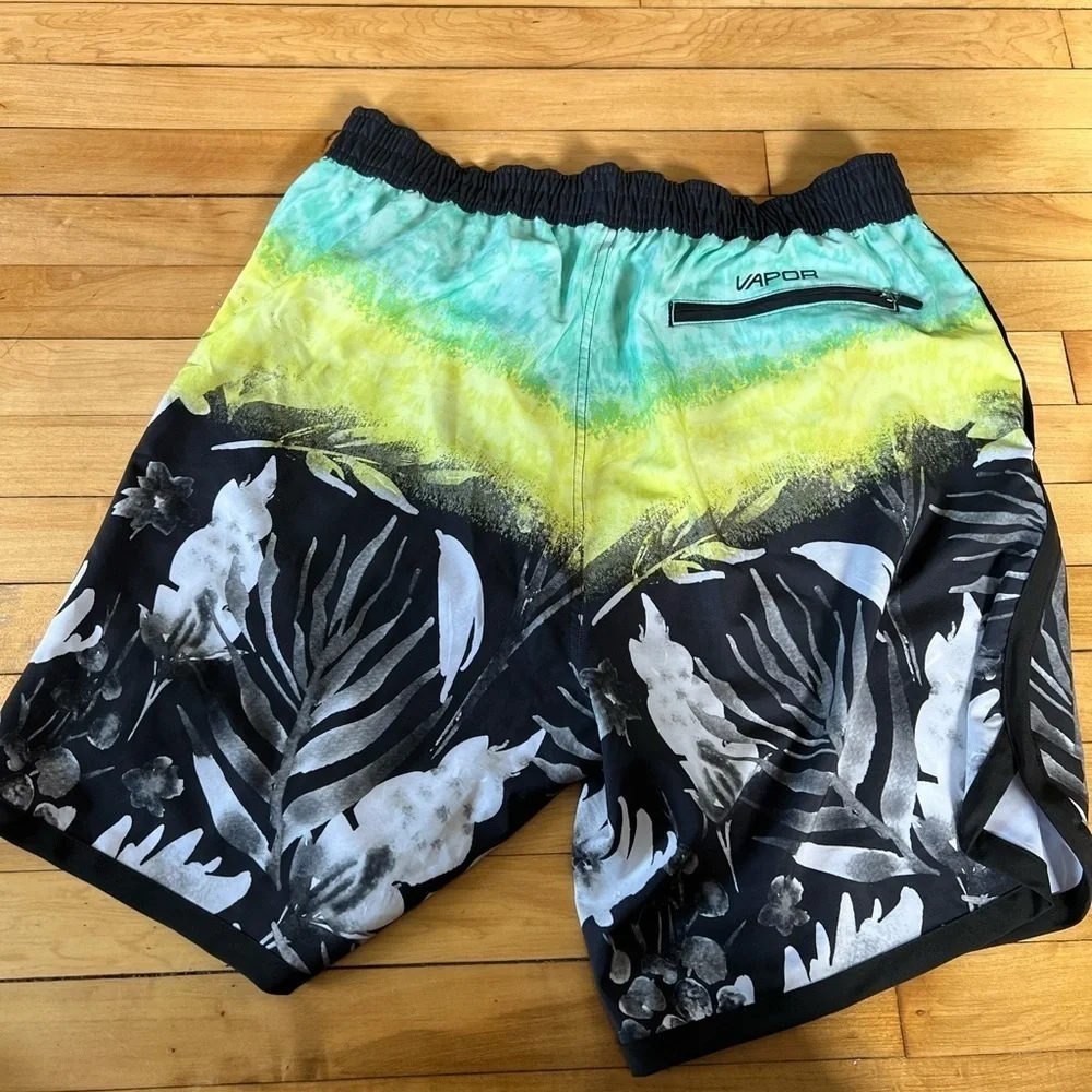 Body Glove Vapor Men's Swim‎ Trunks Board Shorts Tropical Print Black